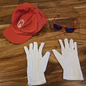 Super Mario Hat, Gloves, and Sunglasses